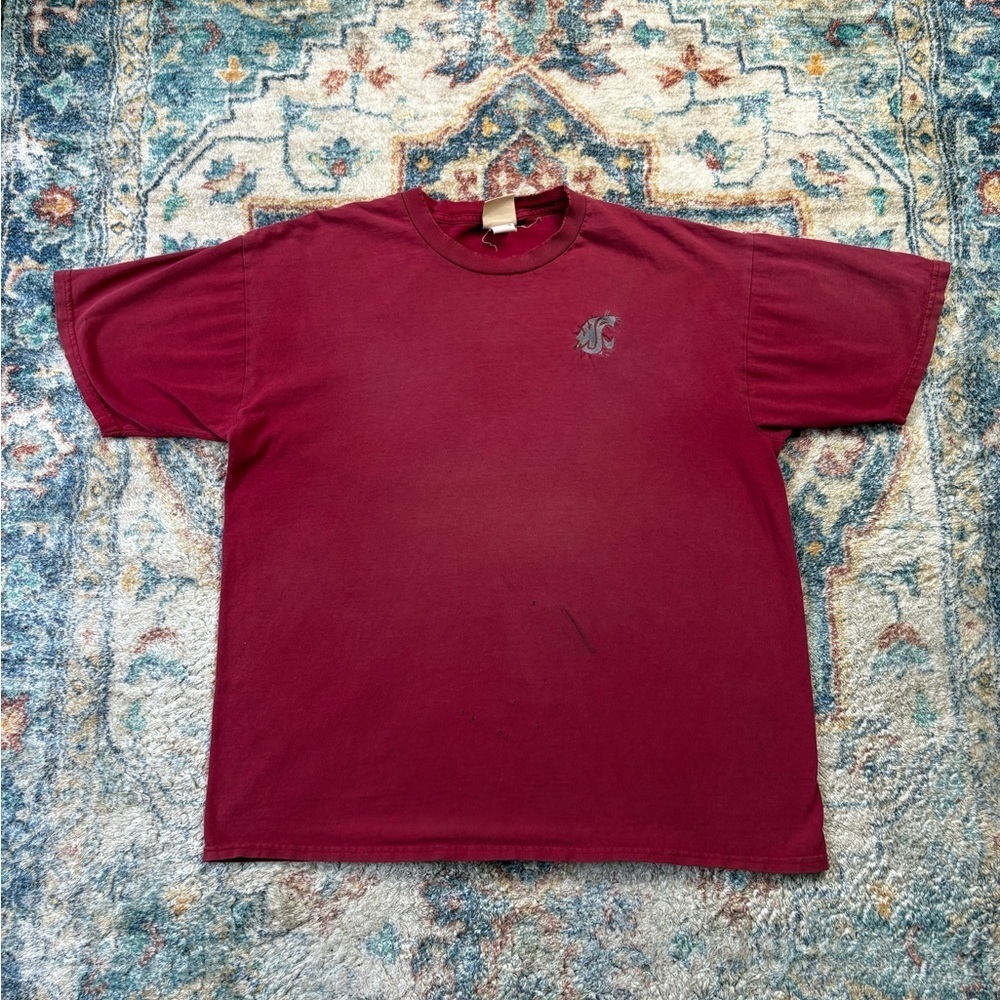 Vintage Washington State Cougars Distressed Logo T-shirt Large